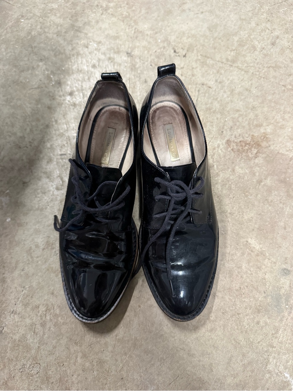 Lace-Up Patent Leather Dress Shoes
